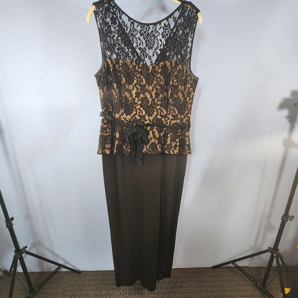 Dressbarn Collection Black Maxi Dress 14 Cocktail Party Special Occasion (OO-08)